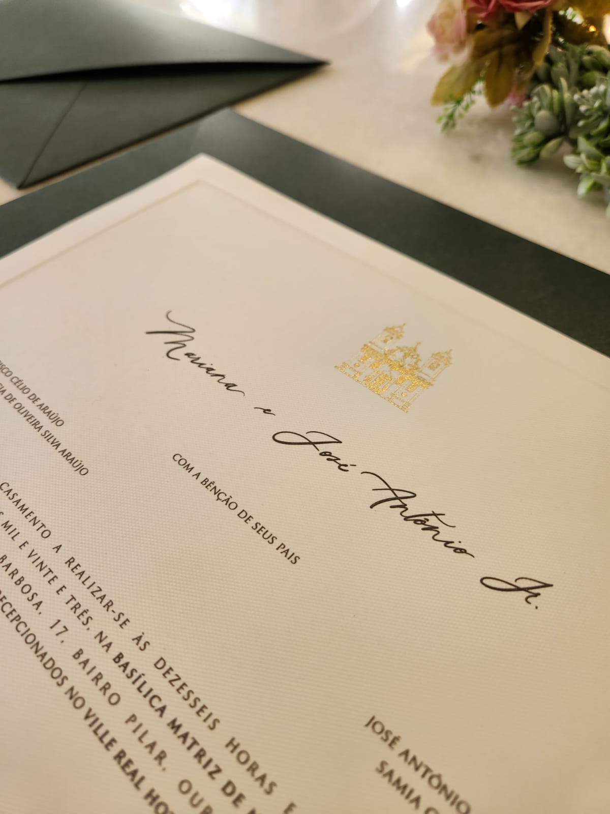 Convite Lindo Personalizado para Casamento em Belo Horizonte
