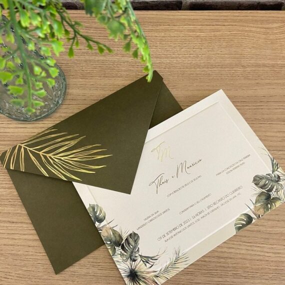 Convite Lindo Personalizado para Casamento em Belo Horizonte